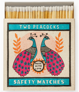 Archivist Gallery Two Peacocks | Square - Safety Matches