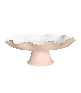 Beatriz Ball ENCANTO Carola Pedestal Cake Plate (Camellia and Whie)