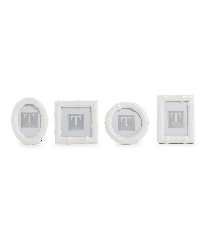 High Gloss Faux Bamboo Photo Frame - Round 3" Dia