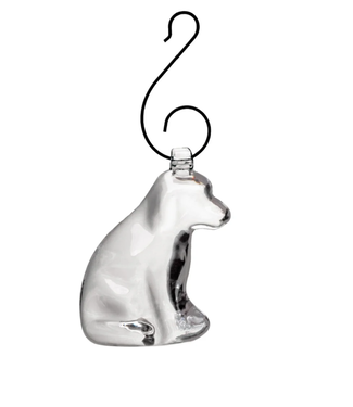 Simon Pearce Puppy Ornament in Gift Box