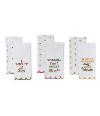 Two's Company Drinking Kitchen Dish Towel