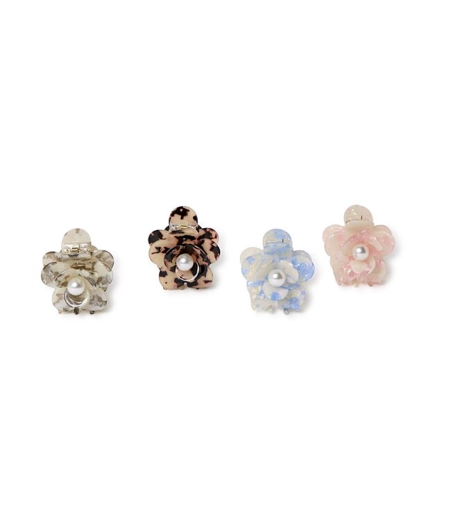 Marbled Flower Claw Clip