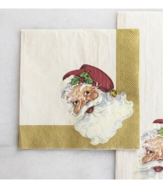 Hester and Cook Santa Cocktail Napkin- 20 napkins