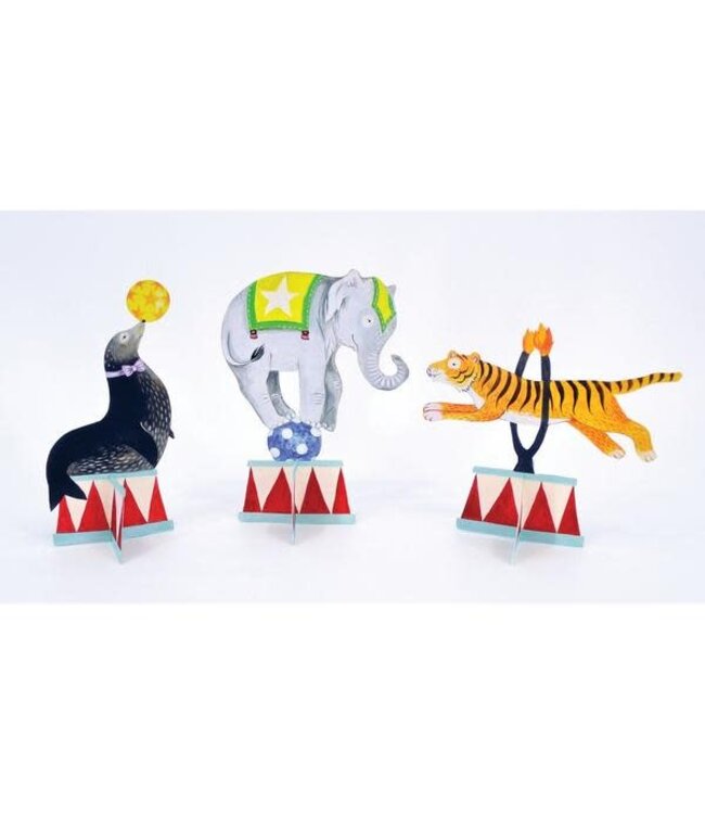 Circus Trio Table Ornaments- Set of 6