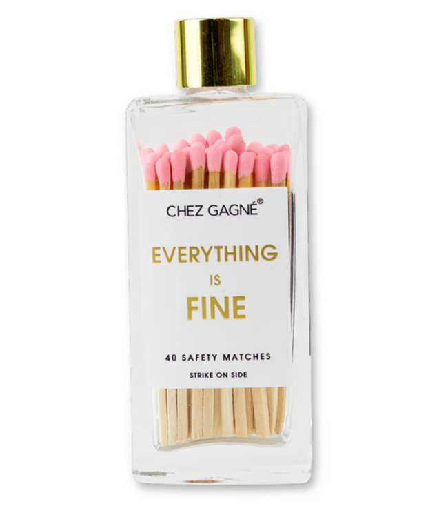 Everything is Fine - Glass Bottle Matches