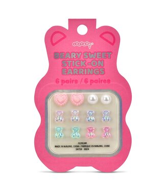 Iscream Beary Sweet Stick On Earrings