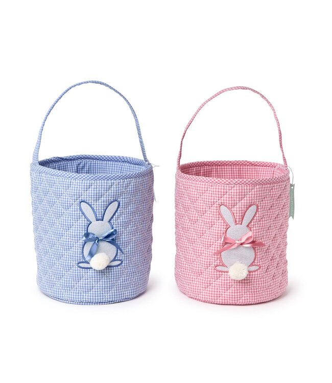 Quilted Bucket Tote w Bunny