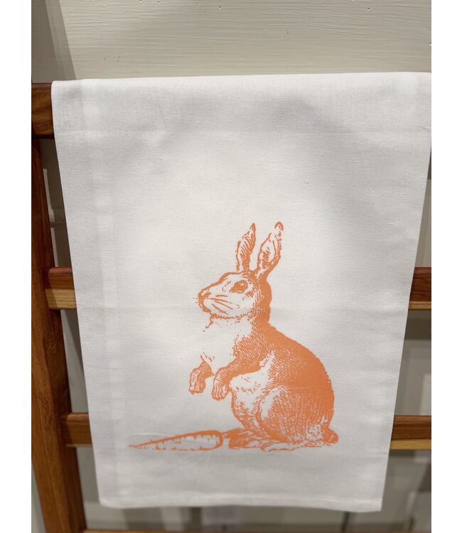 Bunny with Carrot Tea Towel