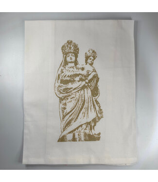 Monique Perry Monique Perry Our Lady of Prompt Succor Tea Towel