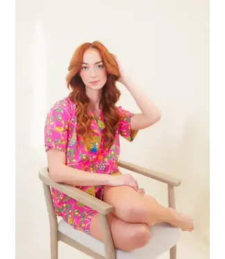 Denise Rae Fearless Peacock Pajama Set