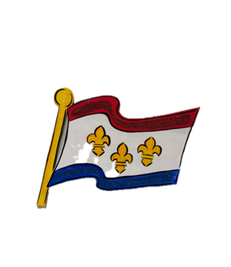 Cynthia Kolls City of New Orleans Flag Door Hanger