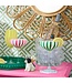 S/4 Stripe Hand-Painted Coupe Glass