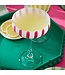 S/4 Stripe Hand-Painted Coupe Glass