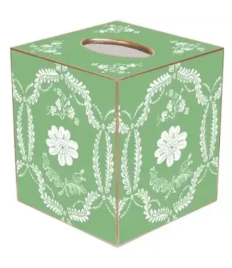 Marye-Kelley Apple Green Provincial Tissue Box Cover