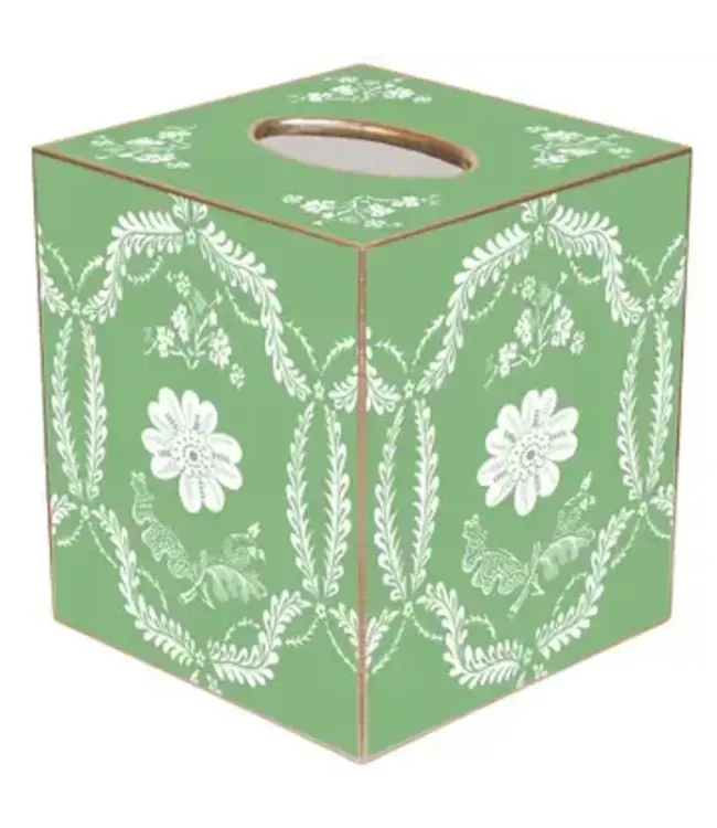 Apple Green Provincial Tissue Box Cover