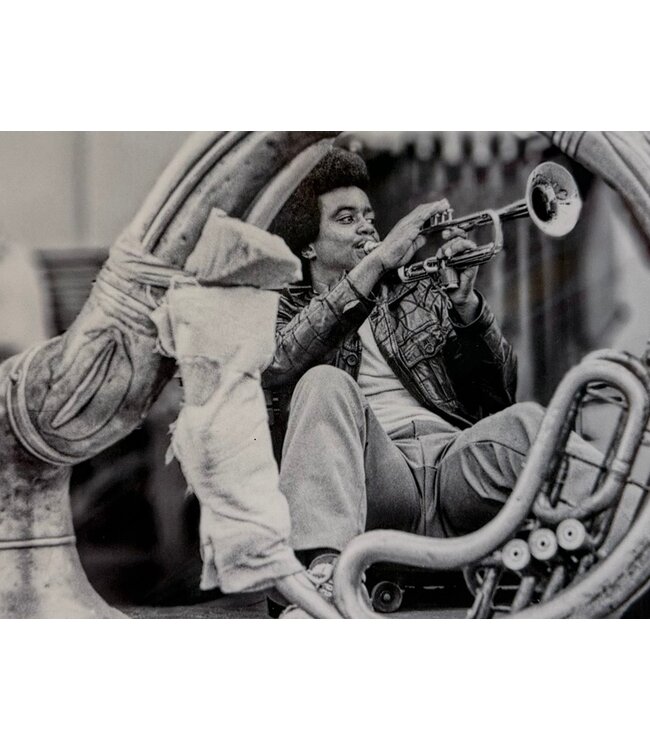 Musician Framed by Tuba