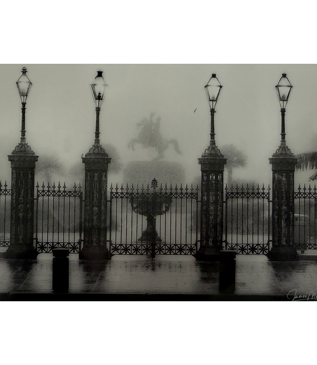 Jackson Square Gate BW