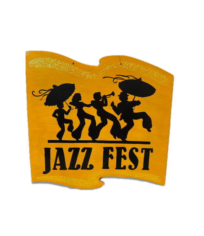 Jazz Fest Flag Door Hanger