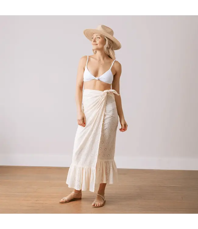 Ivory Eyelet Vienna Sarong