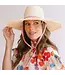 Veronica Wide Brimmed Palm Fringe Hat M/L