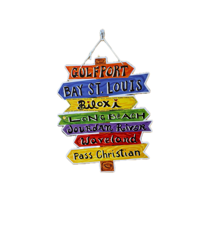 Mississippi Directions Door Hanger