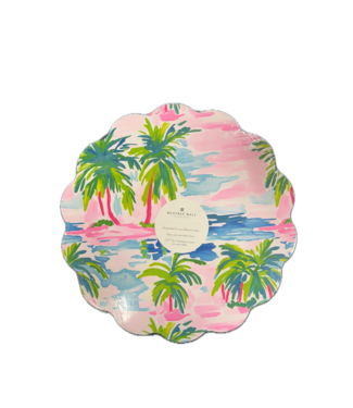 Beatriz Ball VIDA Palm Trees Reversible Round Placemats Set of 4 (Multi)