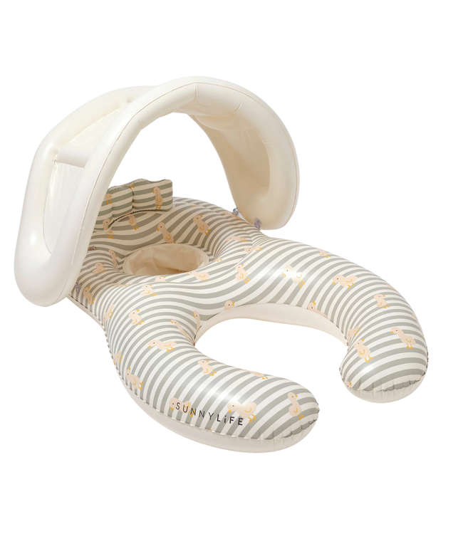 Float Together Baby Seat Duck Sage Stripe