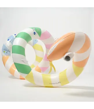 SunnyLife Giant Inflatable Noodle Poolside Sorbet Stripe