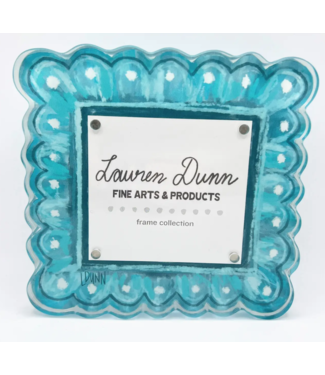 laura dunn Teal Scallops Acrylic Frame