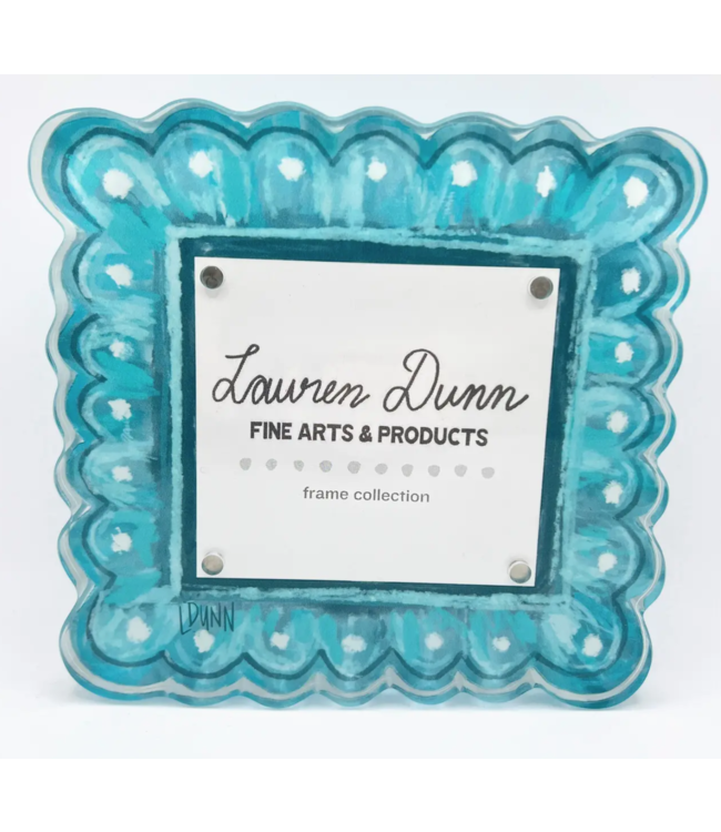 Teal Scallops Acrylic Frame