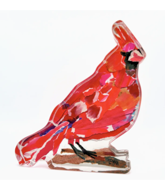 Lauren Dunn Visiting Cardinal Acrylic Block