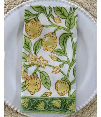 Pacific & Rose Textiles Lemon Napkins S/4