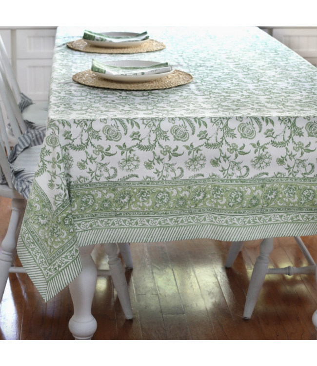 Lilibet Green Tablecloth 60"x125"