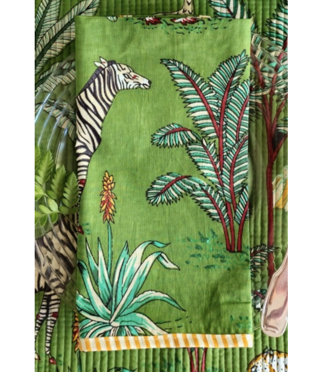 Jungle Green Napkins S/4