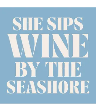 Soiree Sisters Wine by the Seashore Napkin