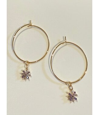 Laura McClendon Mini Hoop with Flower