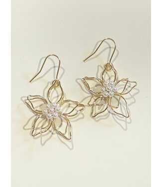 Laura McClendon Wire Wrapped Pear Flower Earrings