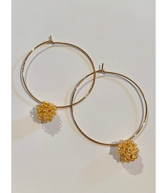 Laura McClendon Hoop with Ball Earring