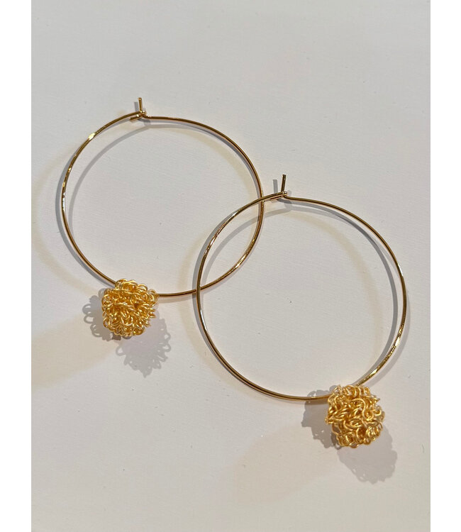 Hoop with Ball Earring