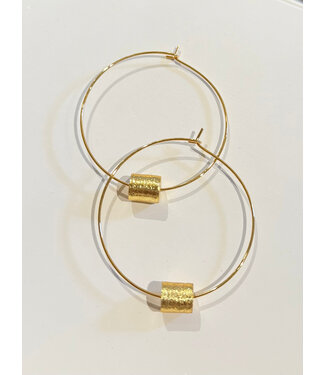 Laura McClendon Hoop with Barrell Earring
