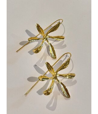 Laura McClendon Flower on Wire Earring