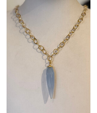 Laura McClendon Light Blue Pointed Stone Necklace