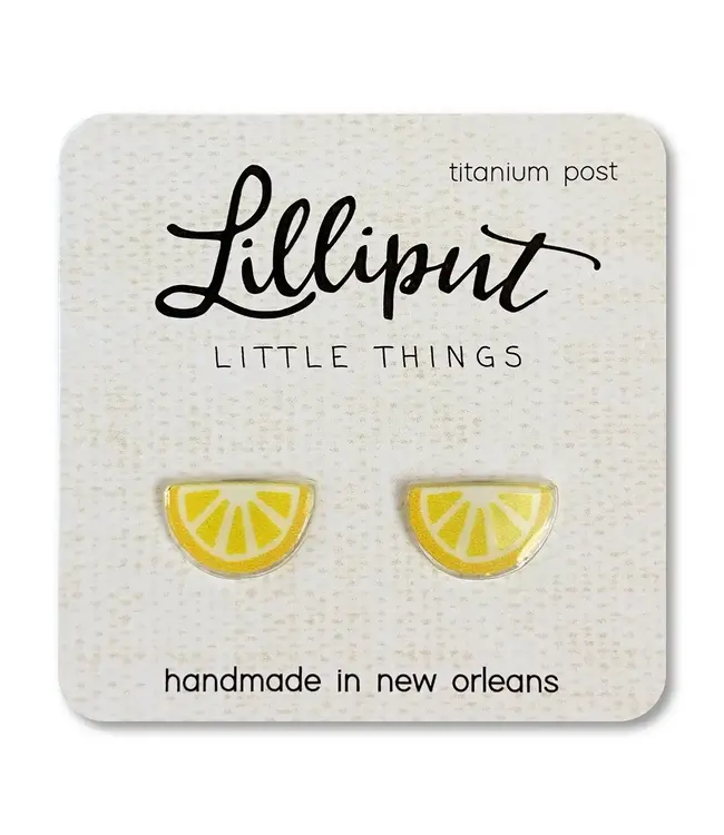 Lemon Wedge Earrings