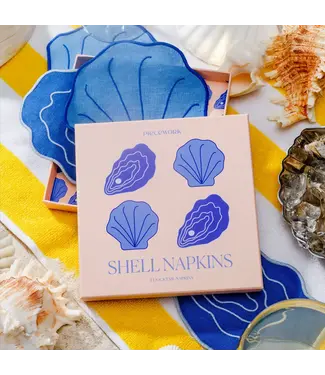 Piecework Puzzles Shell Napkins s/4