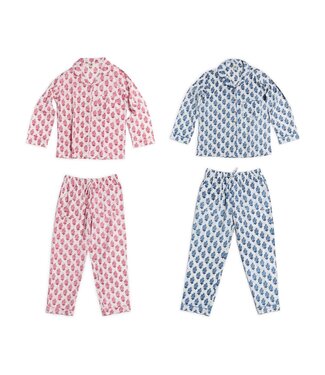 Two's Comany Floral Pajamas - Blue