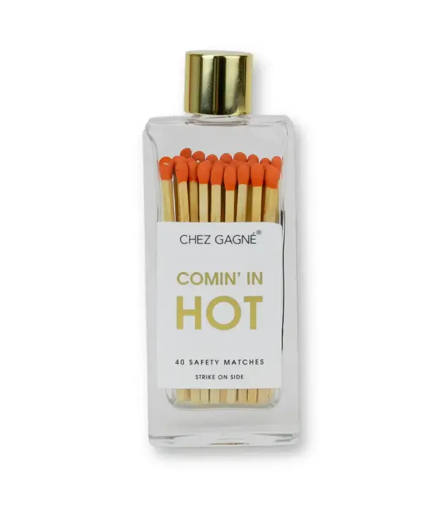Coming in Hot- Glass Bottle Matches