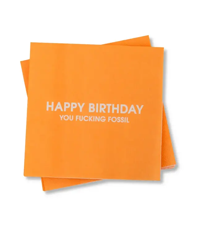 Happy Birthday Fossil Napkins