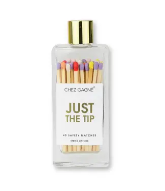 Chez Gagne Just the Tip- Glass Bottle Matches