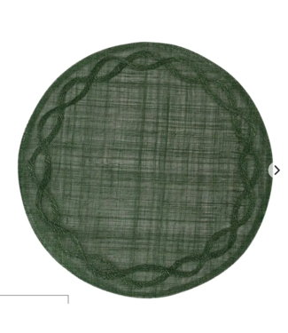 Juliska Round Placemat Tuileries Garden Green