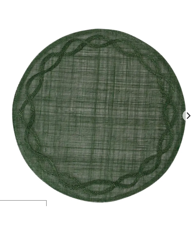 Round Placemat Tuileries Garden Green